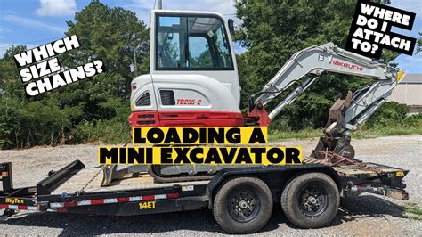 hauling a mini excavator|How to Load & Transport a Mini.